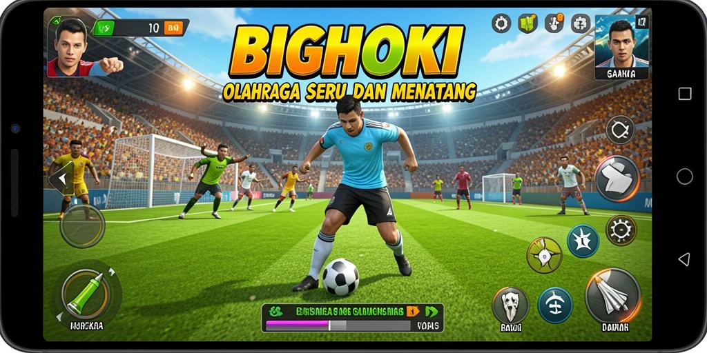 Tampilan gameplay BIGHOKI yang menegangkan dan seru.