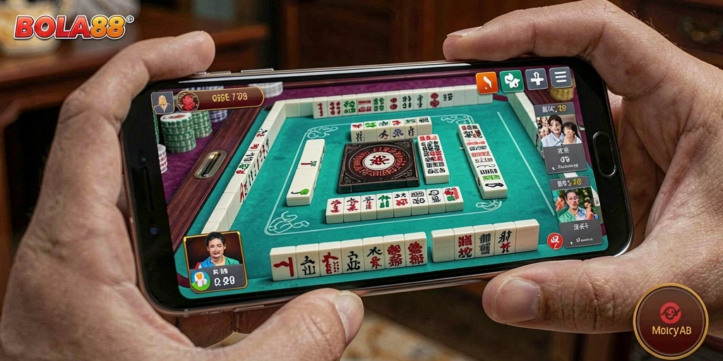 Tampilan permainan BOLA88 dengan elemen Mahjong yang menarik.