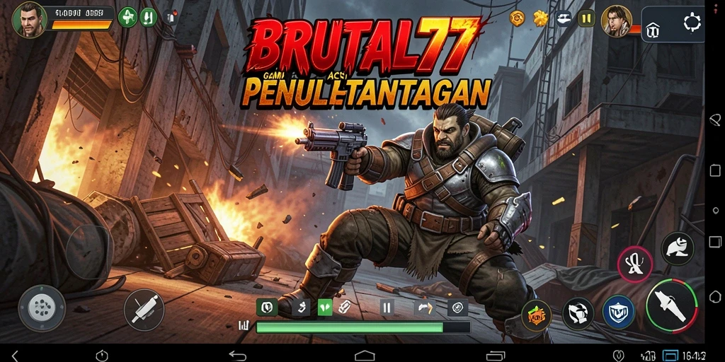Tampilkan gameplay seru dan aksi mendebarkan dari BRUTAL77.