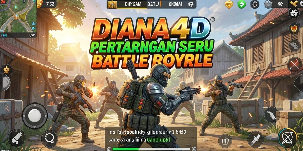Tangkapan layar menampilkan aksi seru gameplay Battle Royale DIANA4D.
