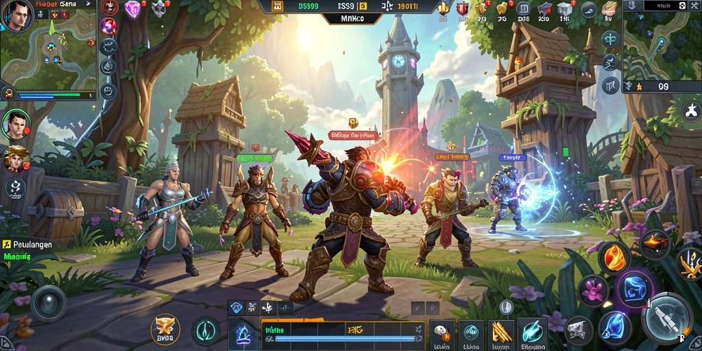 Tangkapan layar gameplay DS99 menampilkan aksi pertarungan yang mendebarkan.