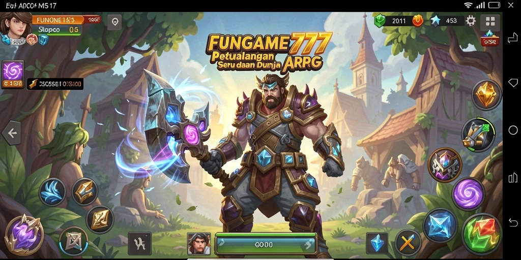 Tampilan aksi seru dalam FUNGAME777 di dunia ARPG.