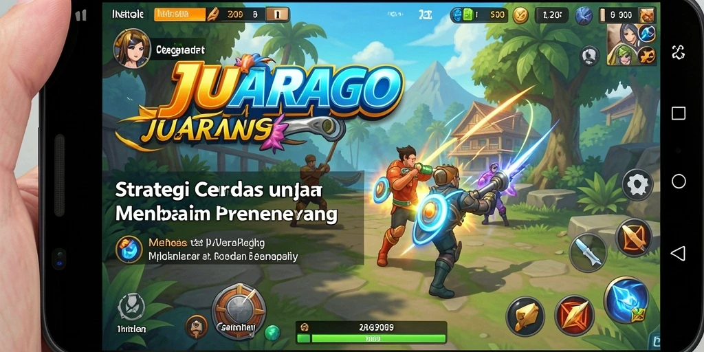 Tampilan gameplay menarik dari JUARAGO menampilkan strategi yang dinamis.