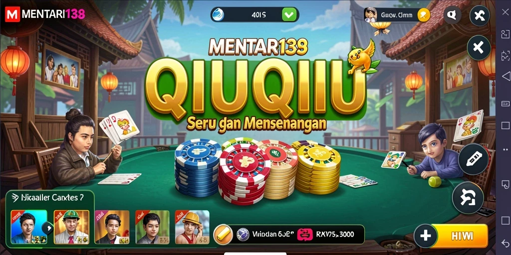 Tampilan gameplay seru dari MENTARI138 dengan kartu QiuQiu.