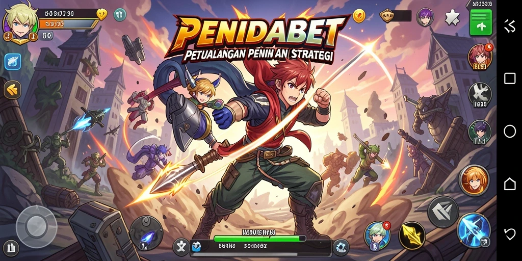 Tampilan gameplay PENIDABET dengan karakter anime yang menawan.
