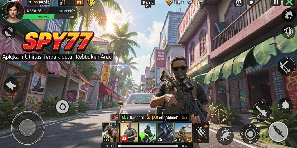 Tampilan antarmuka SPY77 yang sederhana dan intuitif.