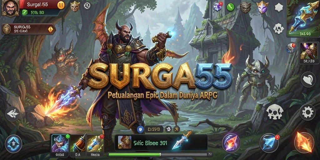 Tangkapan layar dari gameplay ARPG SURGA55 yang menegangkan.