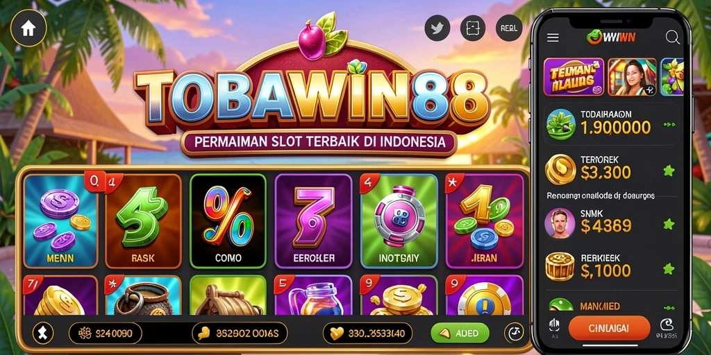 Screenshot gameplay TOBAWIN88 menampilkan momen seru permainan Slot.