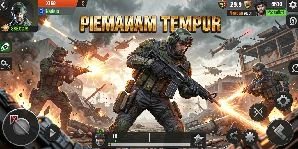 Screenshot menampilkan aksi seru dalam permainan TPS X168.