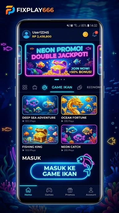 Tampilan aplikasi fixplay666 yang menarik dan mudah digunakan.